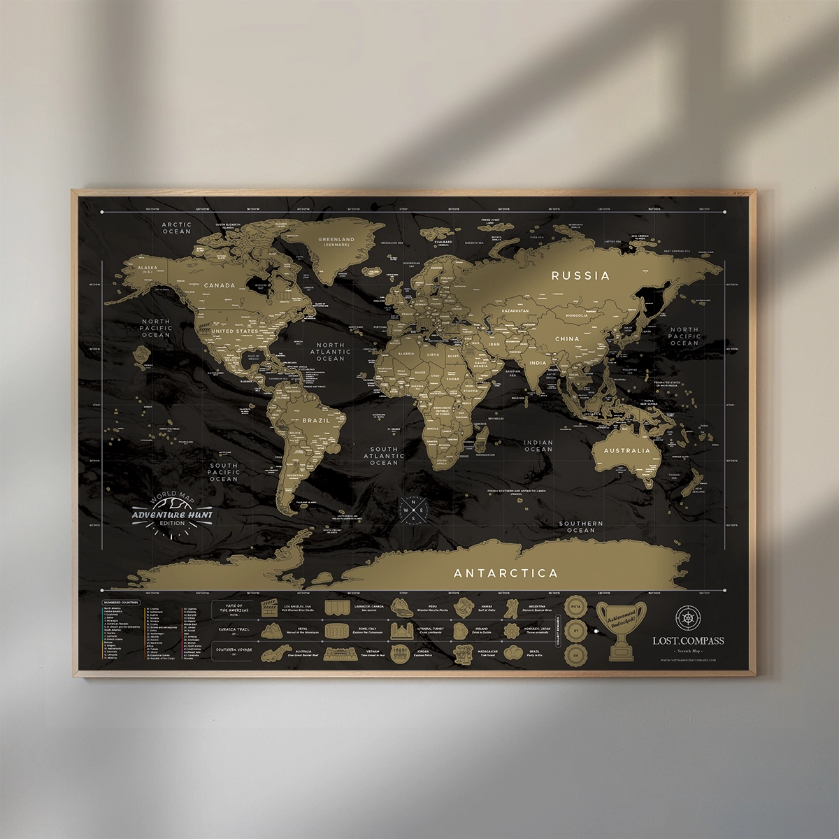 Gold Coated Map